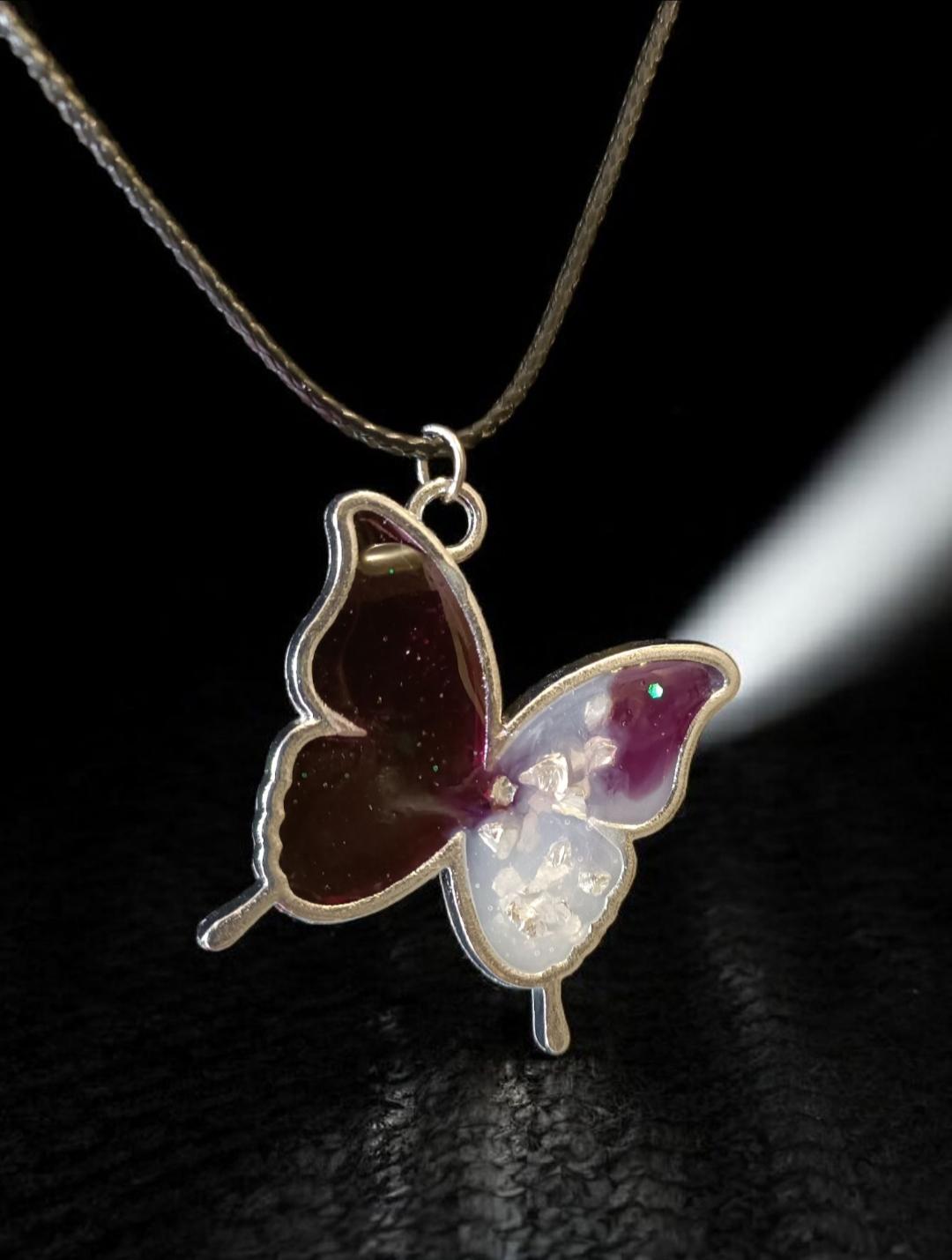 Butterfly Keepsake Necklace – Ashes in Resin