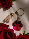 Mini Pawprint Memorial Keyring – Ashes Inclusion