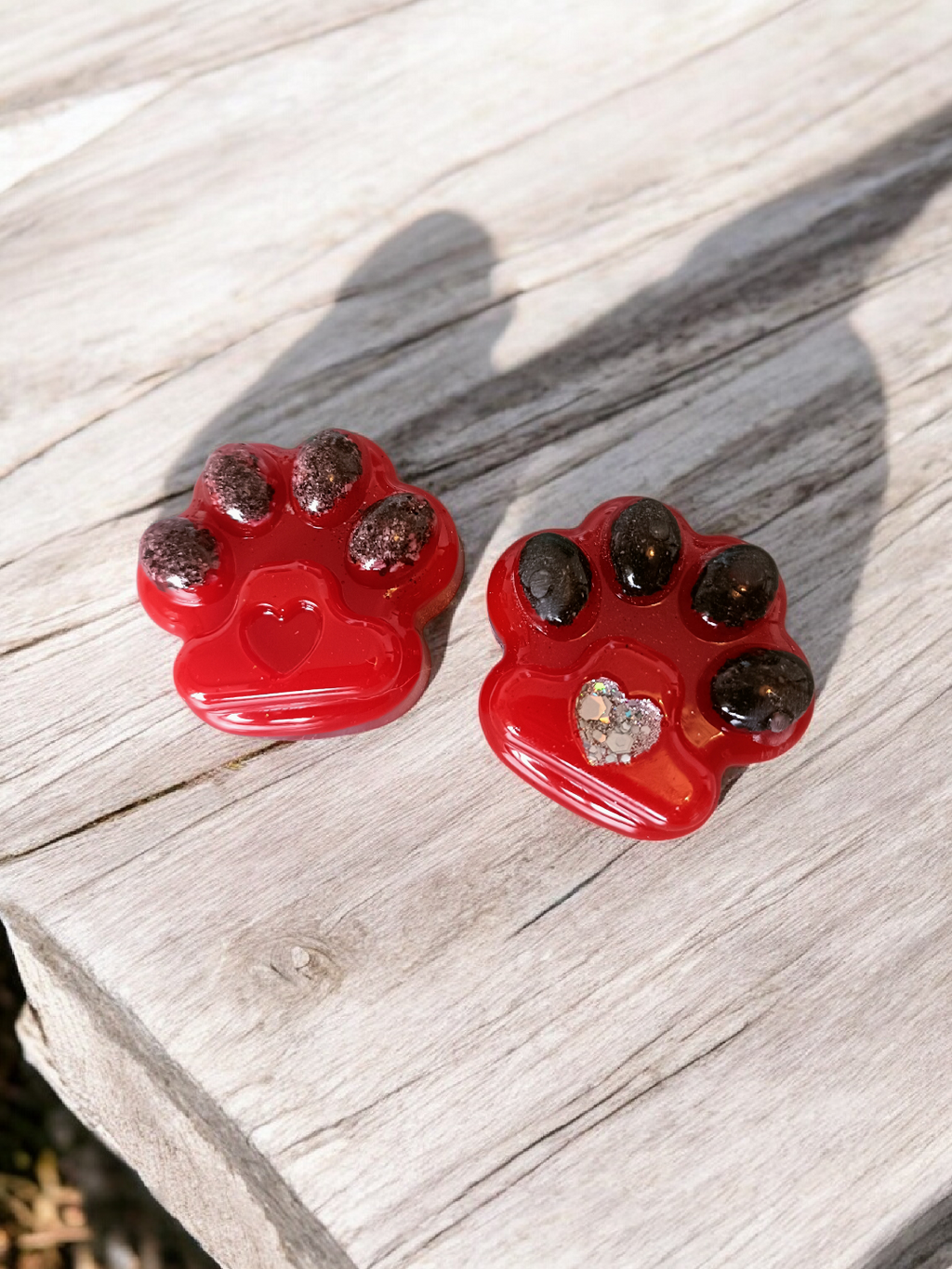 Mini Pawprint Memorial Keyring – Ashes Inclusion