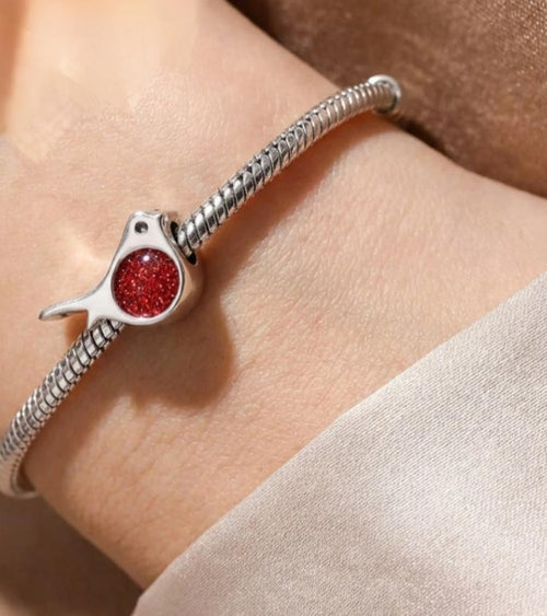 925 Silver Robin Memorial Charm – Ashes Inclusion Jewellery