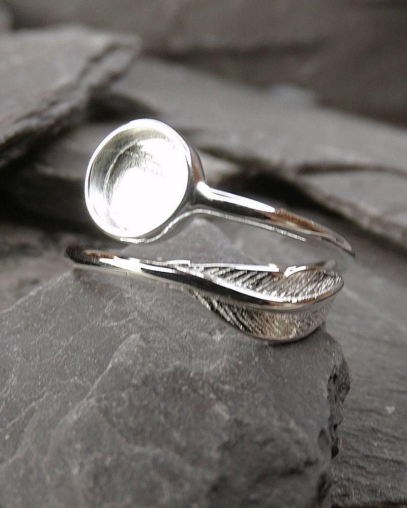 925 Silver Feather Memorial Ring