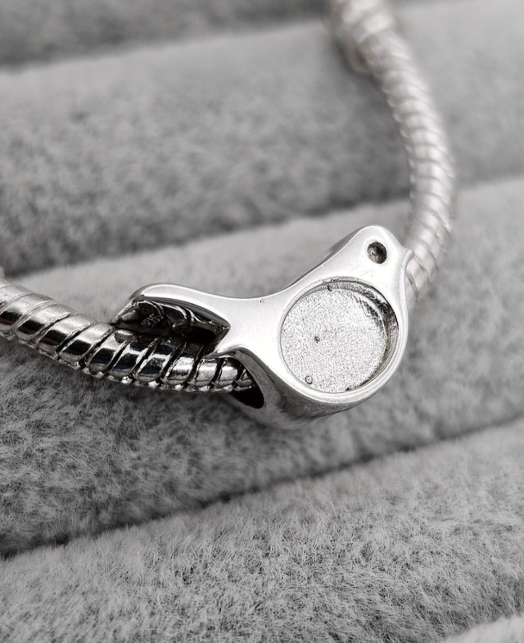 925 Silver Robin Memorial Charm – Ashes Inclusion Jewellery