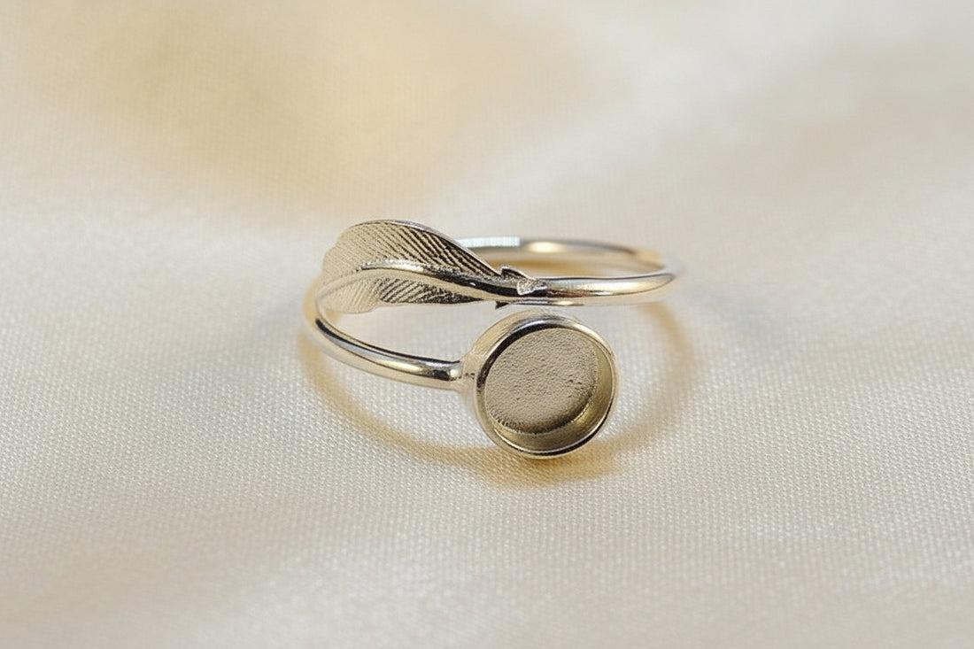 925 Silver Feather Memorial Ring