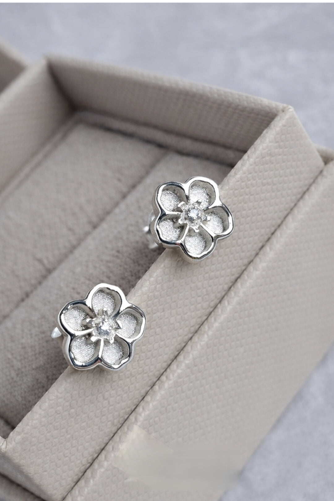 "Forget-Me-Not" Memorial Earrings – 925 Silver Stud earrings