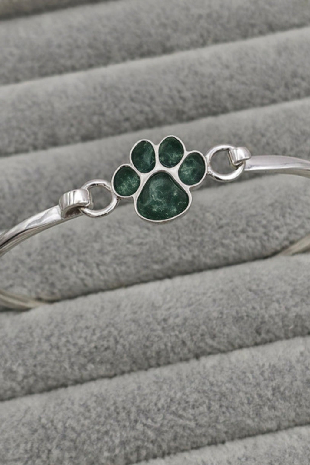 Paw Print Hook Clasp 925 Bangle