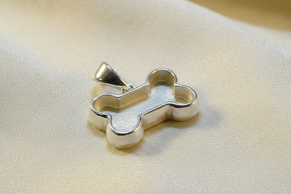 Silver Dog Bone Memorial Necklace