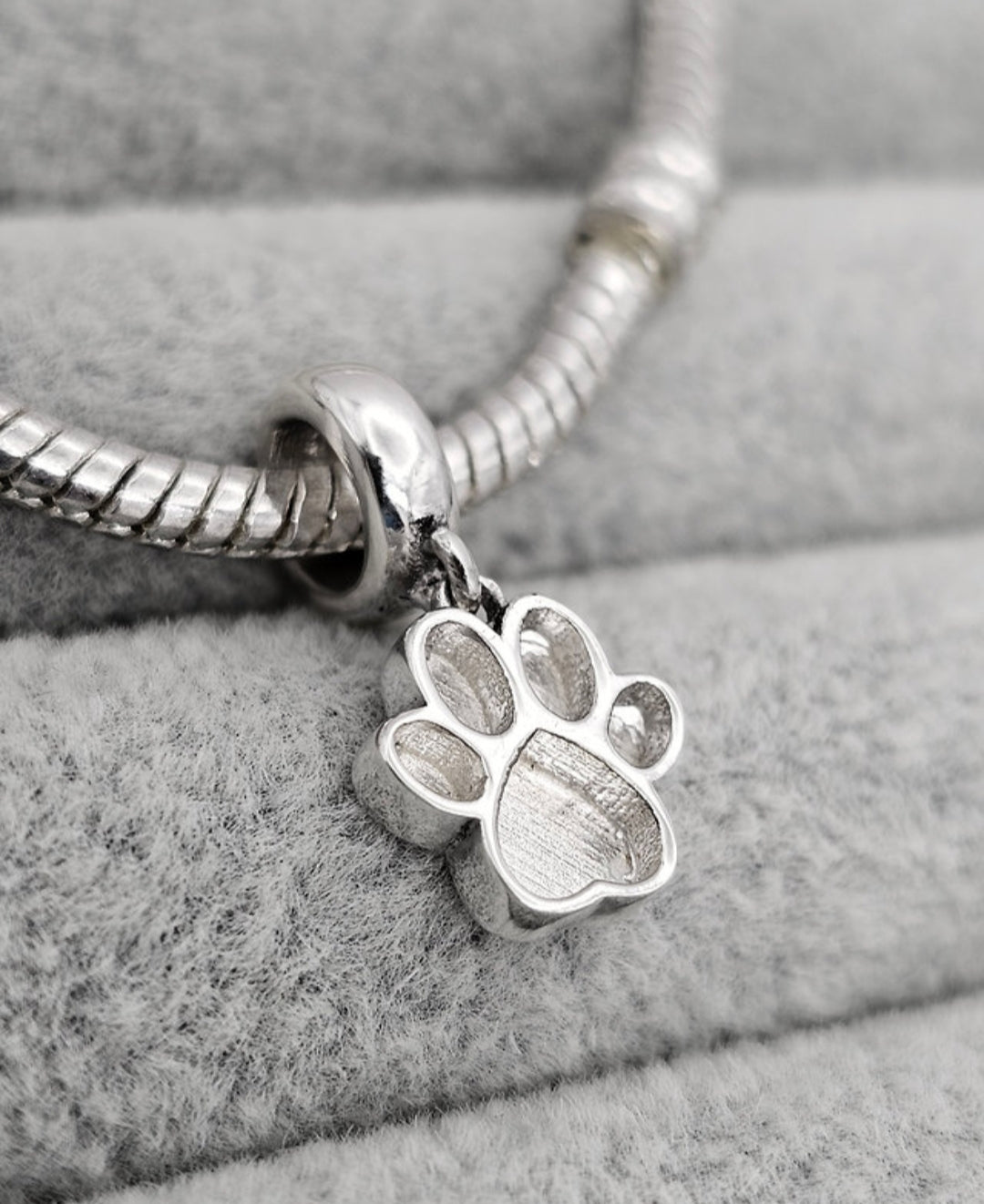 925 Silver Paw Memorial Charm