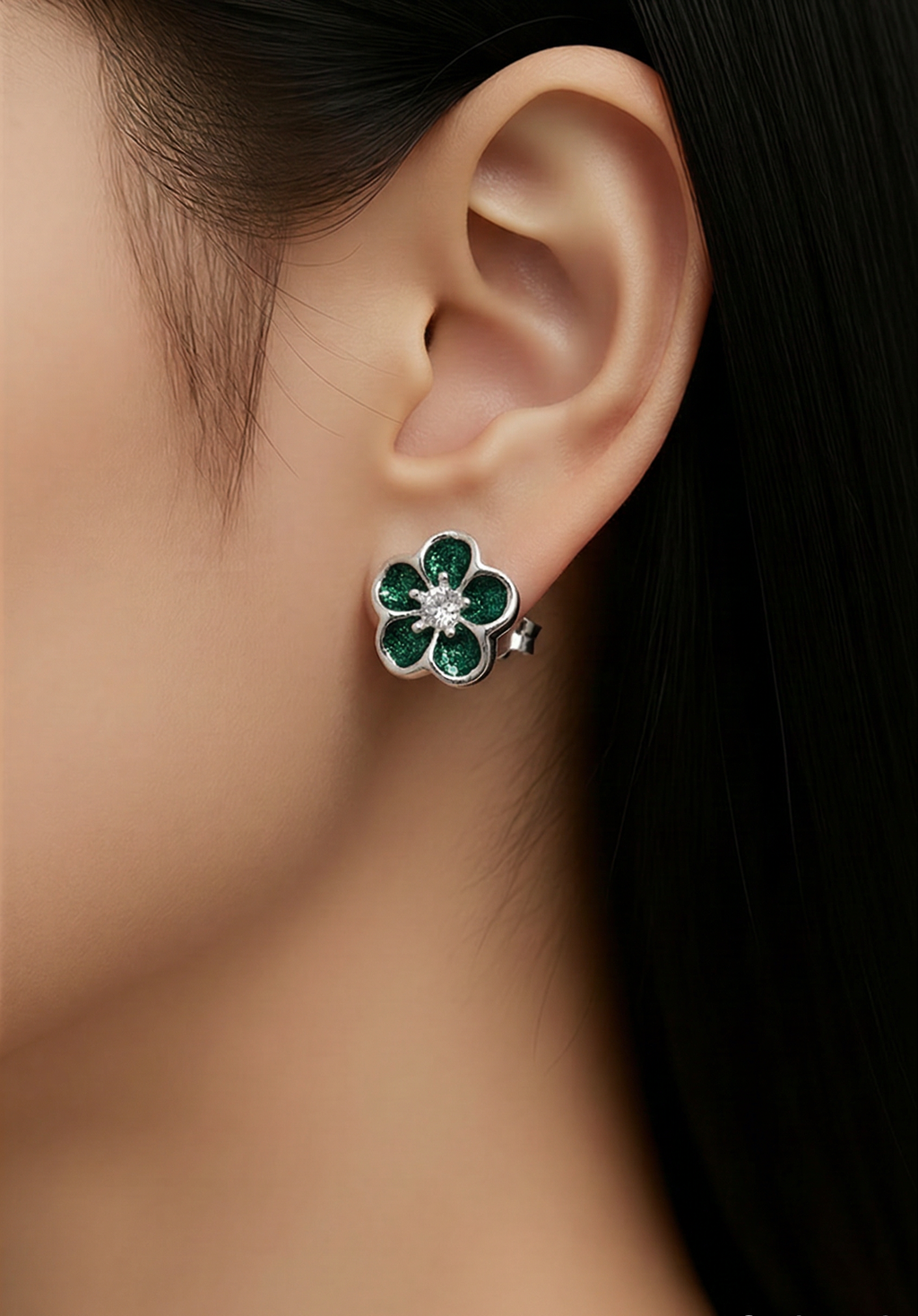 "Forget-Me-Not" Memorial Earrings – 925 Silver Stud earrings