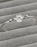 Paw Print Hook Clasp 925 Bangle