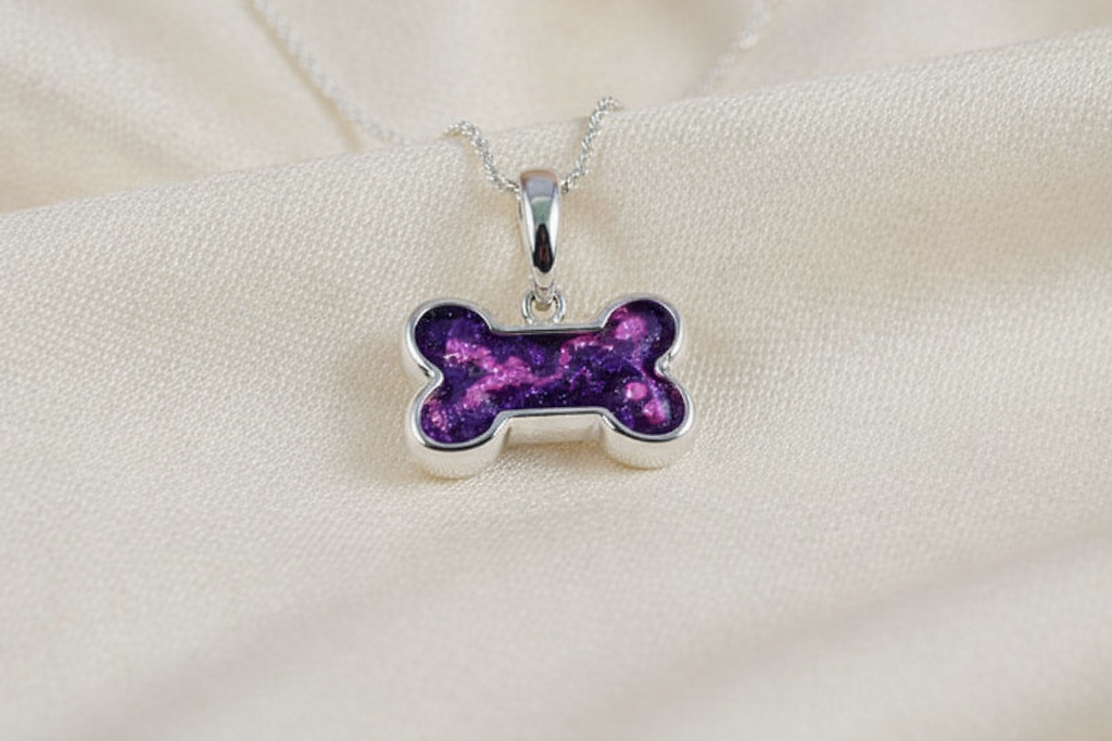 Silver Dog Bone Memorial Necklace