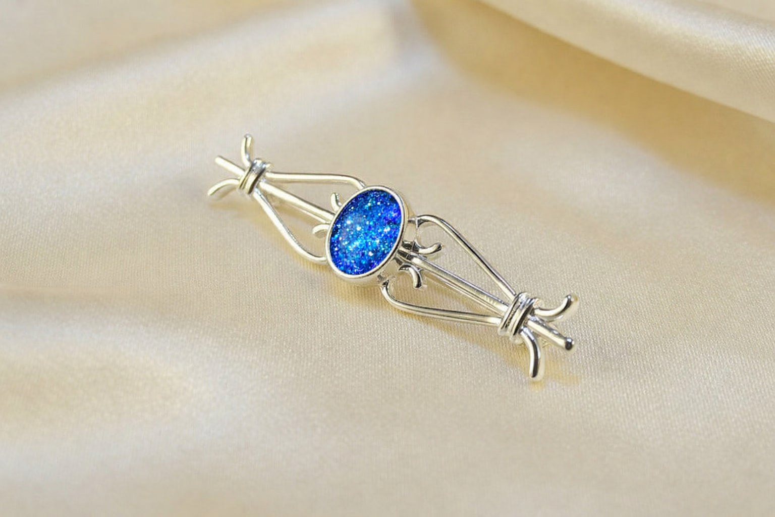 Memorial Brooch with Ashes and/or Hair