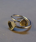 Adjustable Double‑Heart Memorial Ring for Ashes or Hair