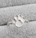 Sterling Silver Paw Ring with Resin & Cremation Ashes – Pet Tribute Jewellery