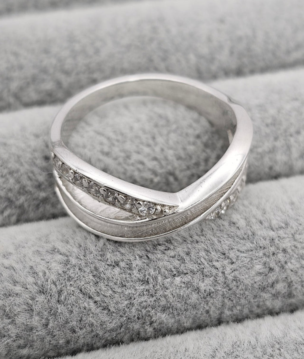 Infinity Wave CZ 925 Silver Memorial Ring