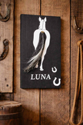 Handmade Horse Keepsake – Real Tail Hair, Custom Name, Rustic Style