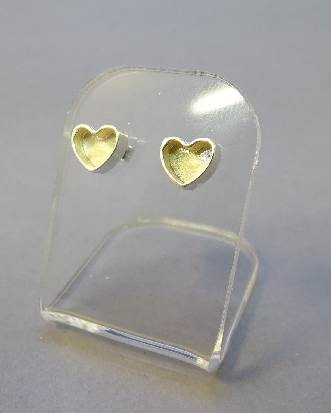Small Silver Memorial Heart Studs