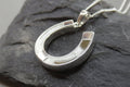 Custom Horse Hair Keepsake Necklace - Elegant Silver Horseshoe Charm