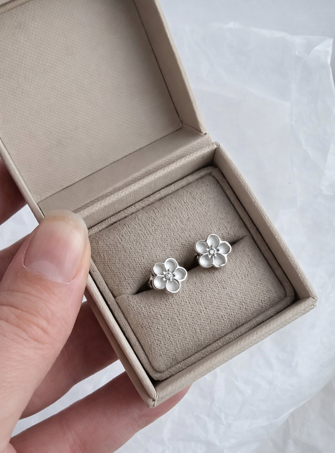 "Forget-Me-Not" Memorial Earrings – 925 Silver Stud earrings
