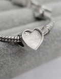 925 Sterling Silver Heart Bracelet Charm