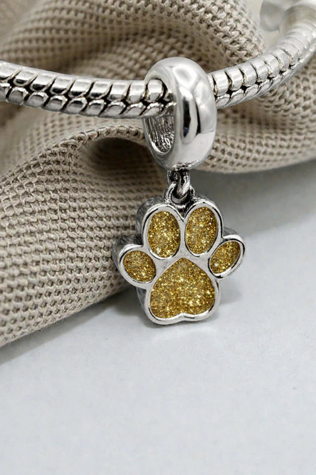 925 Silver Paw Memorial Charm