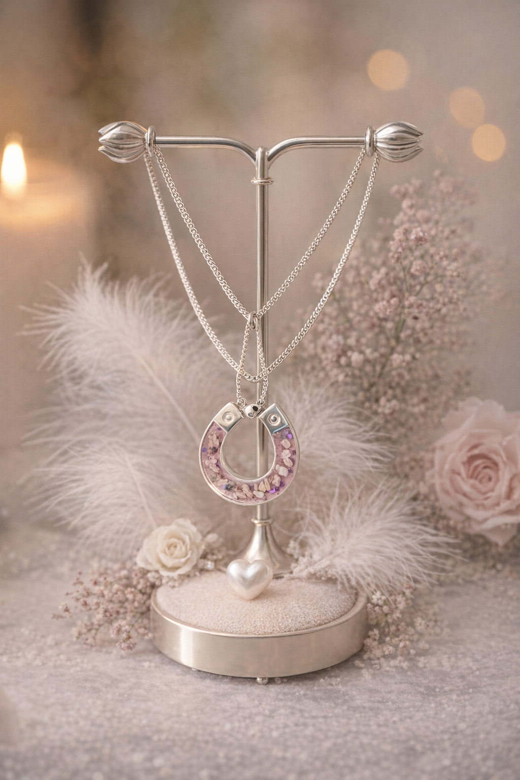 Silver Memorial Horse Shoe Pendant