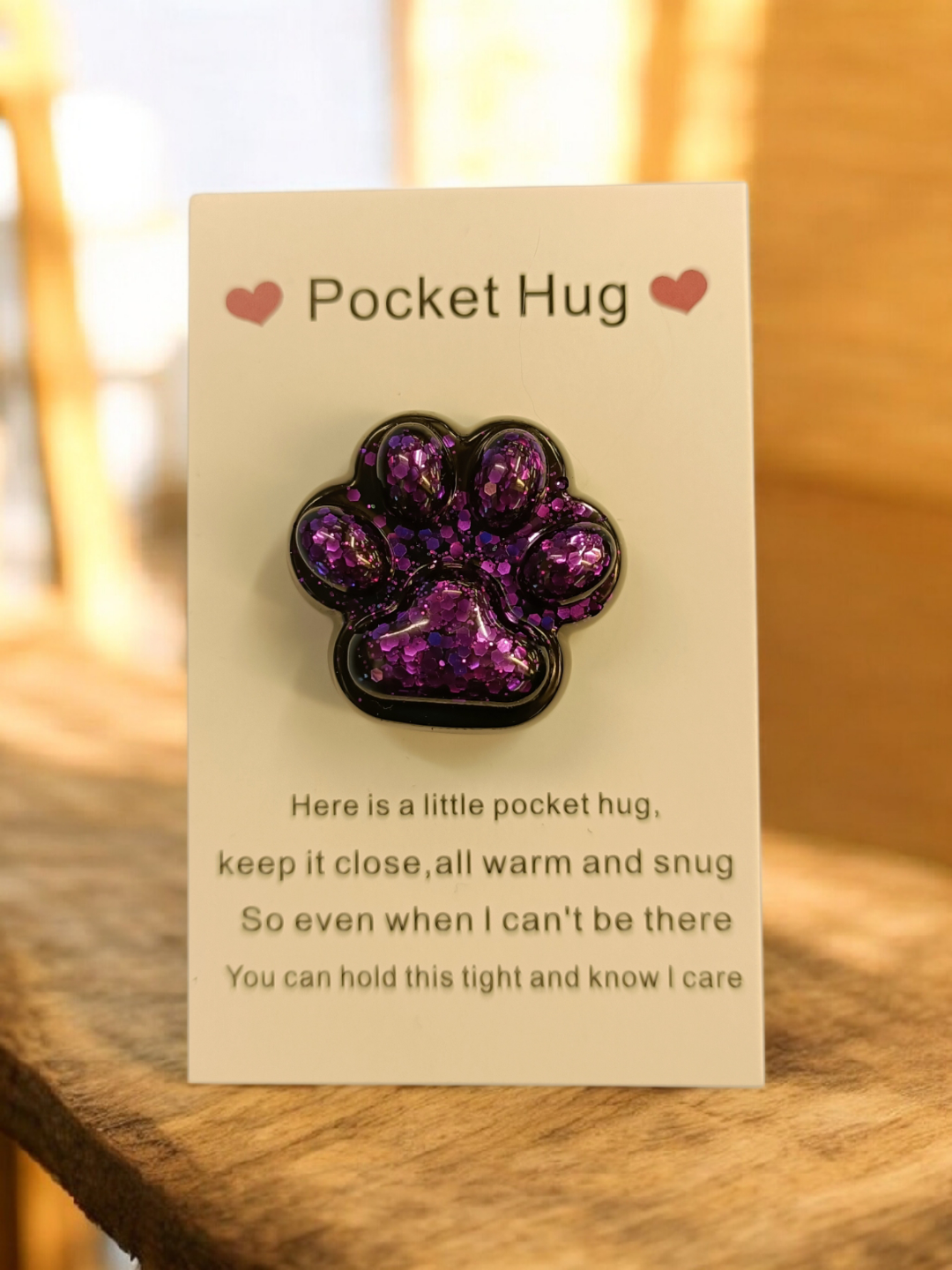 Pocket Hug – Resin Heart or Paw with Ashes