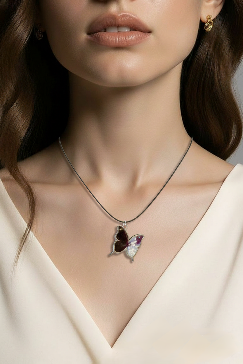 Butterfly Keepsake Necklace – Ashes in Resin